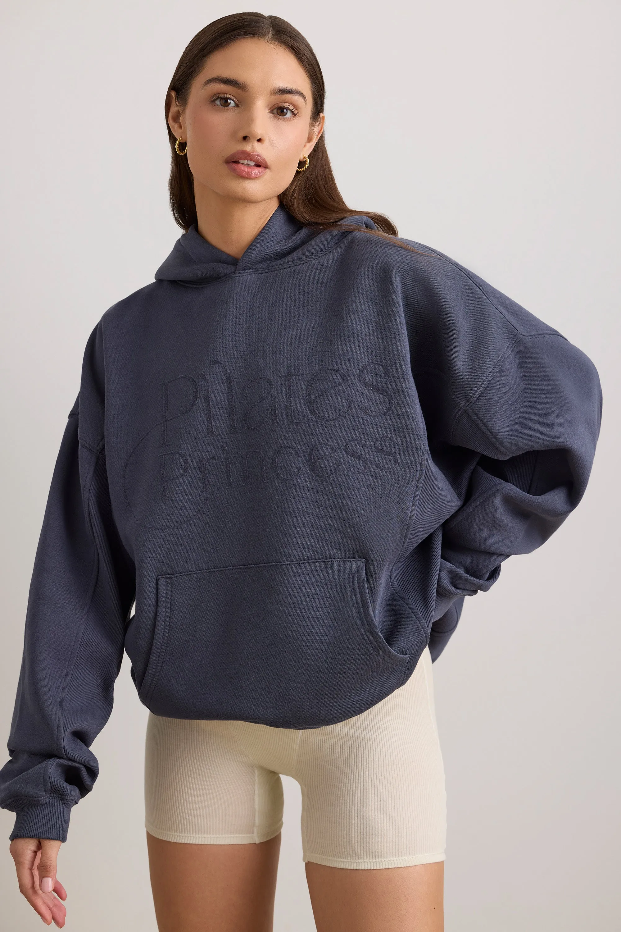 Oversized Hooded Sweatshirt in Slate sold by Oh Polly product image thumbnail 5