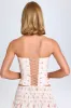 Ruched Lace-Up Corset Top in Small Rose Print sold by Oh Polly