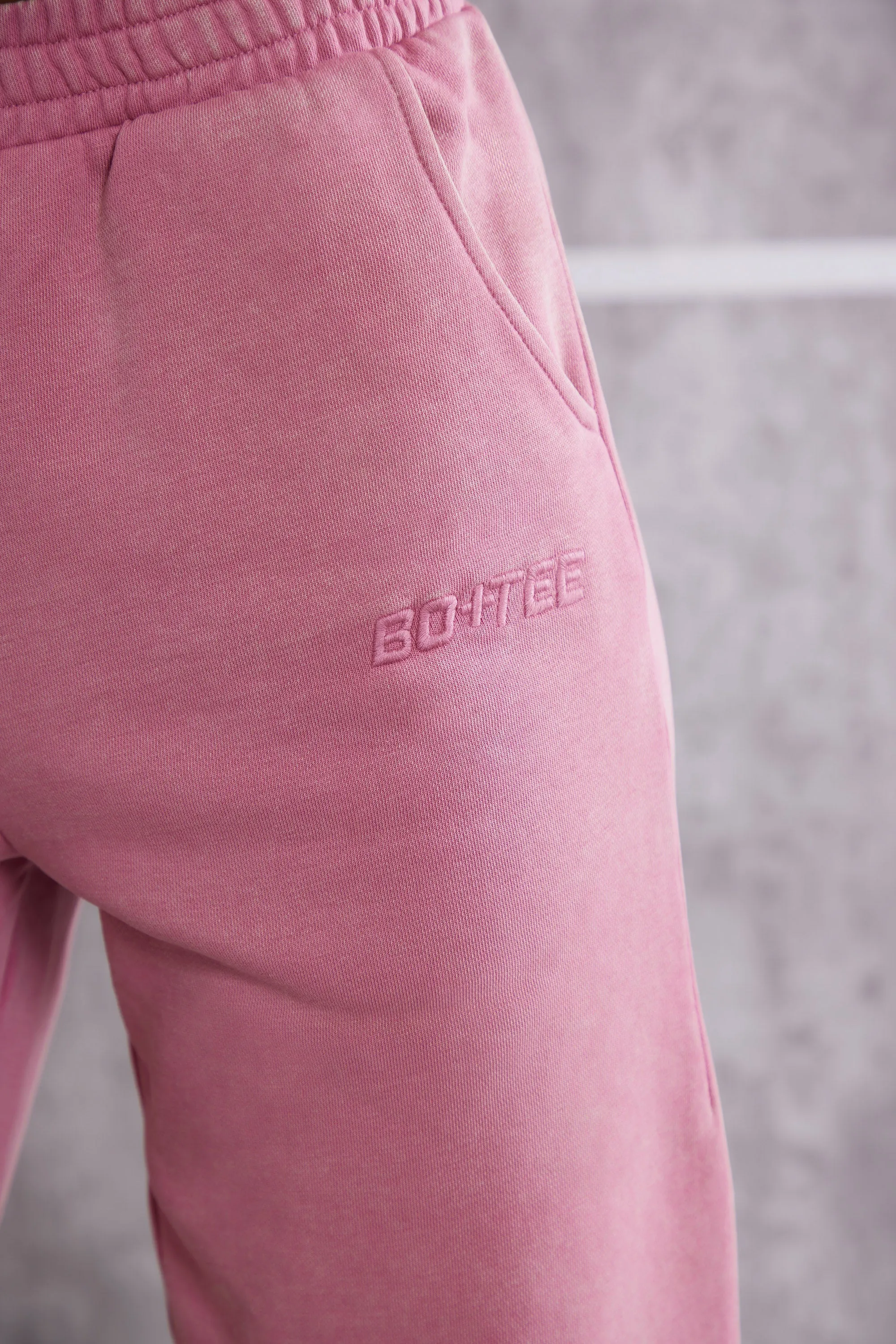 Petite High Waist Cuffed Joggers in Rose sold by Oh Polly product image thumbnail 4