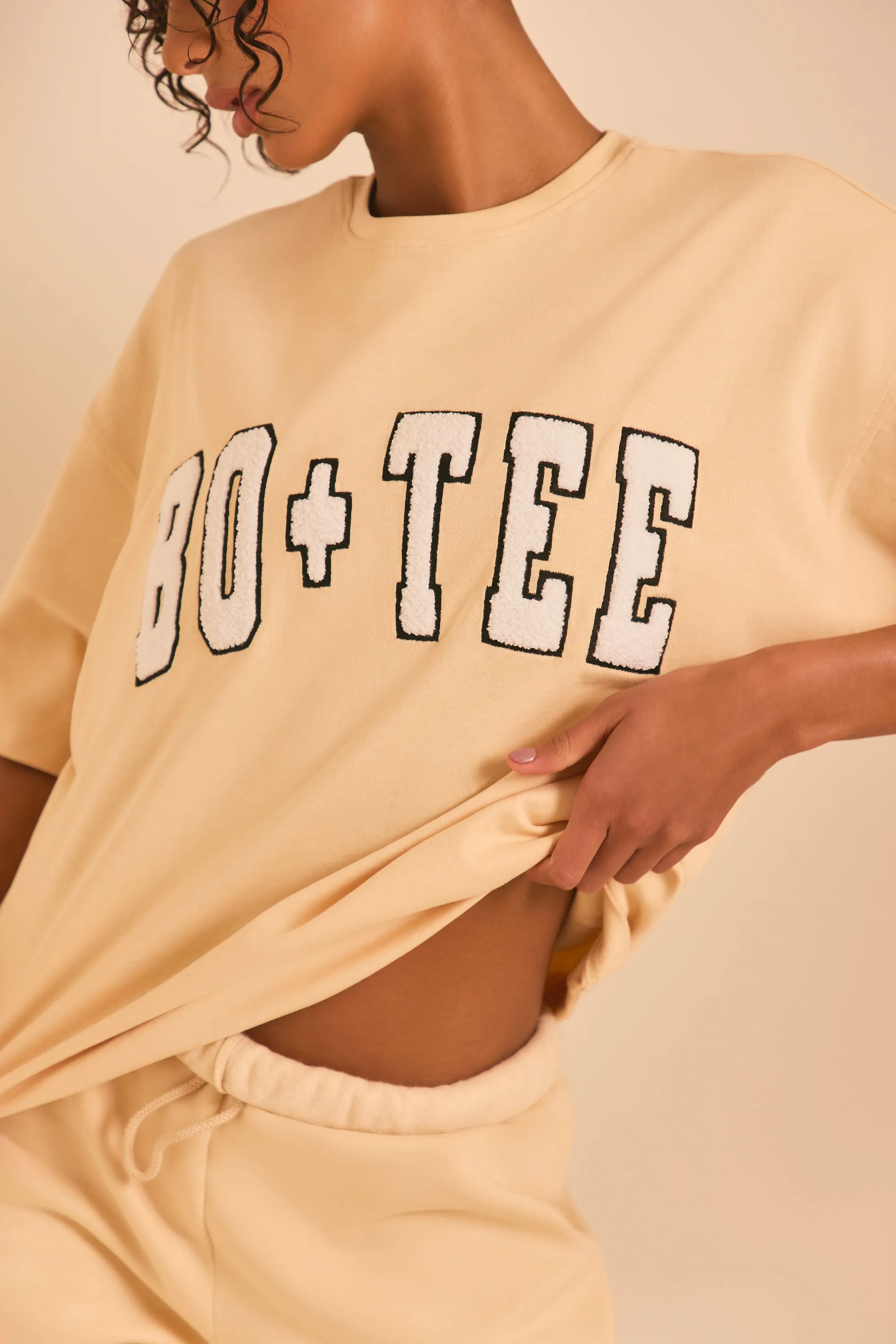 Oversized Short Sleeve T-Shirt in Sand sold by Oh Polly product image thumbnail 4