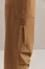 Wide Leg Cargo Trousers in Tan sold by Oh Polly