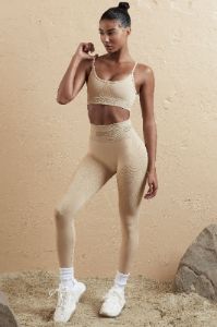 Seamless High Waist Leggings in Beige sold by Oh Polly