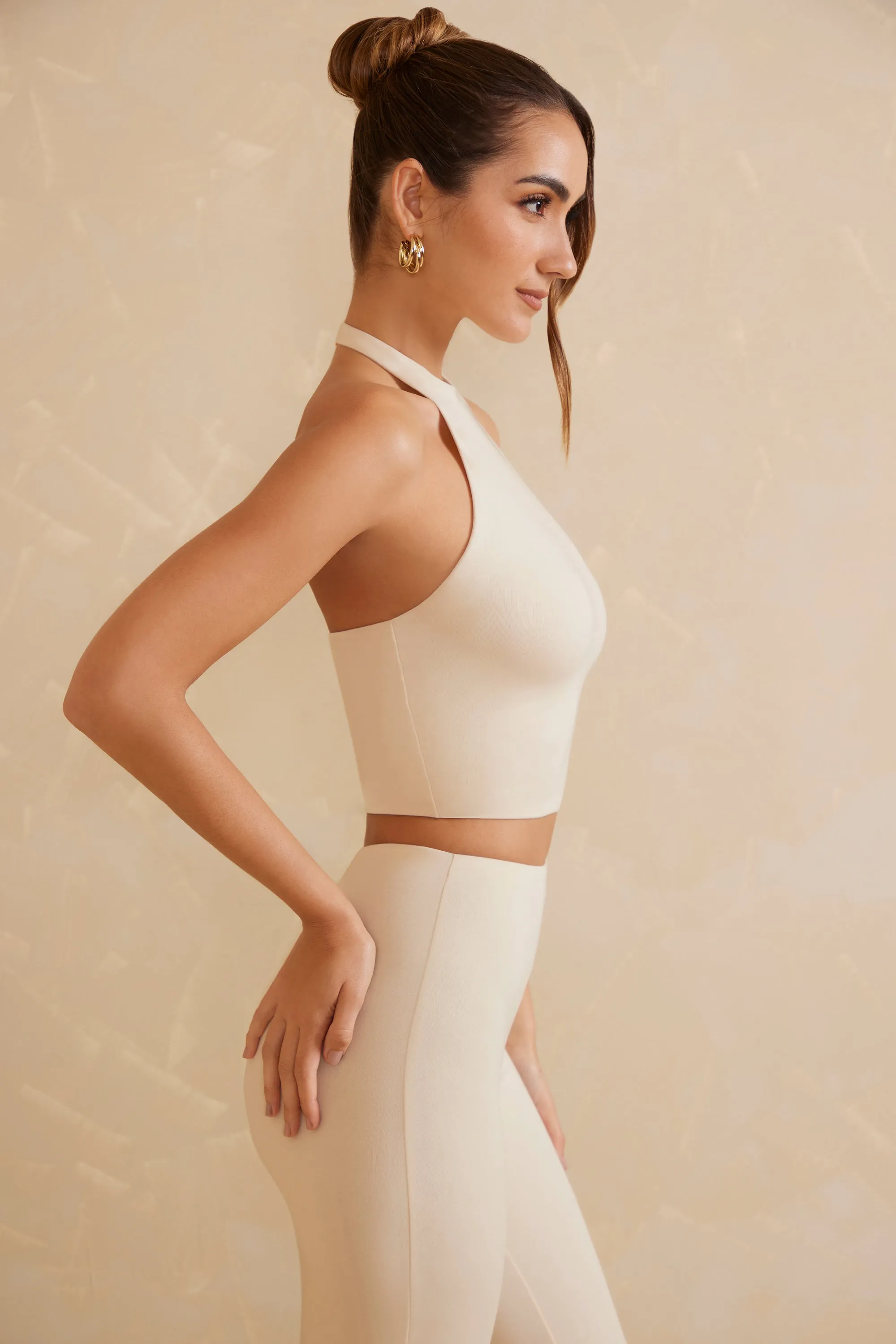 Halter Neck Crop Top in Ivory sold by Oh Polly product image thumbnail 3