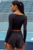 Soft Rib Scoop Neck Long Sleeve Top in Washed Black sold by Oh Polly