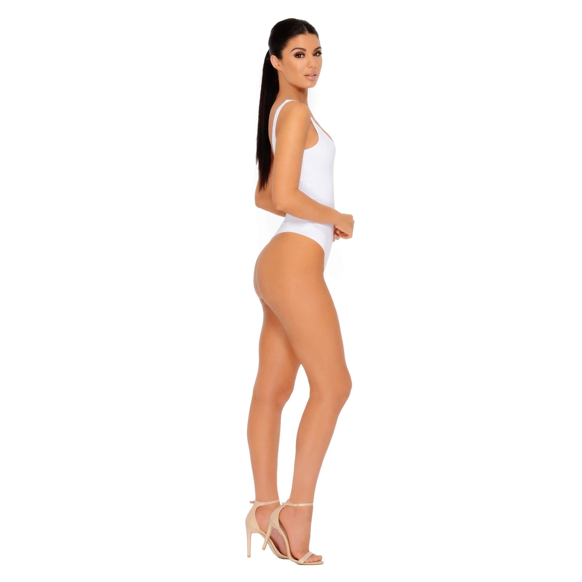 All Night Thong Double Layered Bodysuit in White sold by Oh Polly product image thumbnail 8