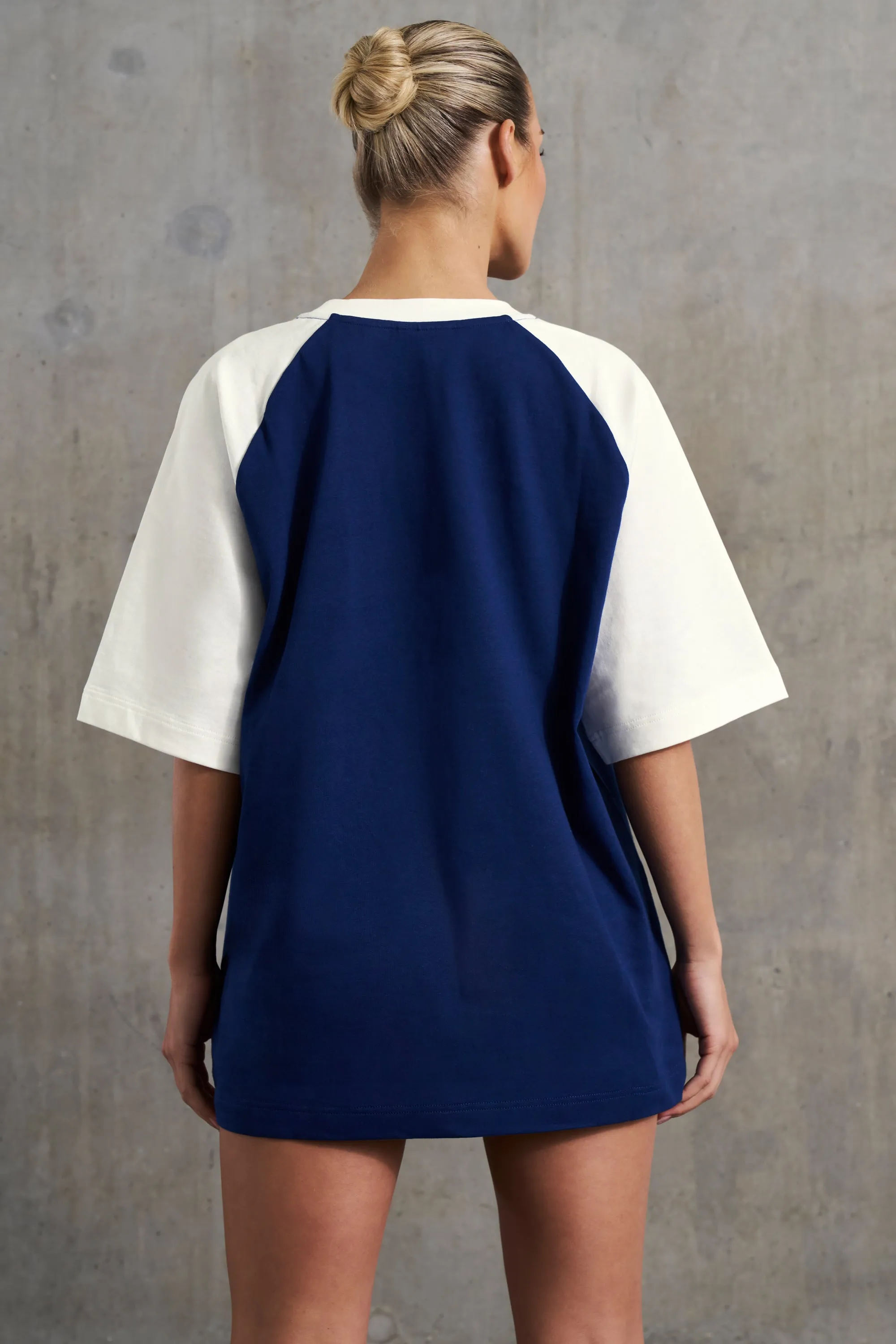 Oversized Slogan T-Shirt in Navy sold by Oh Polly product image thumbnail 2