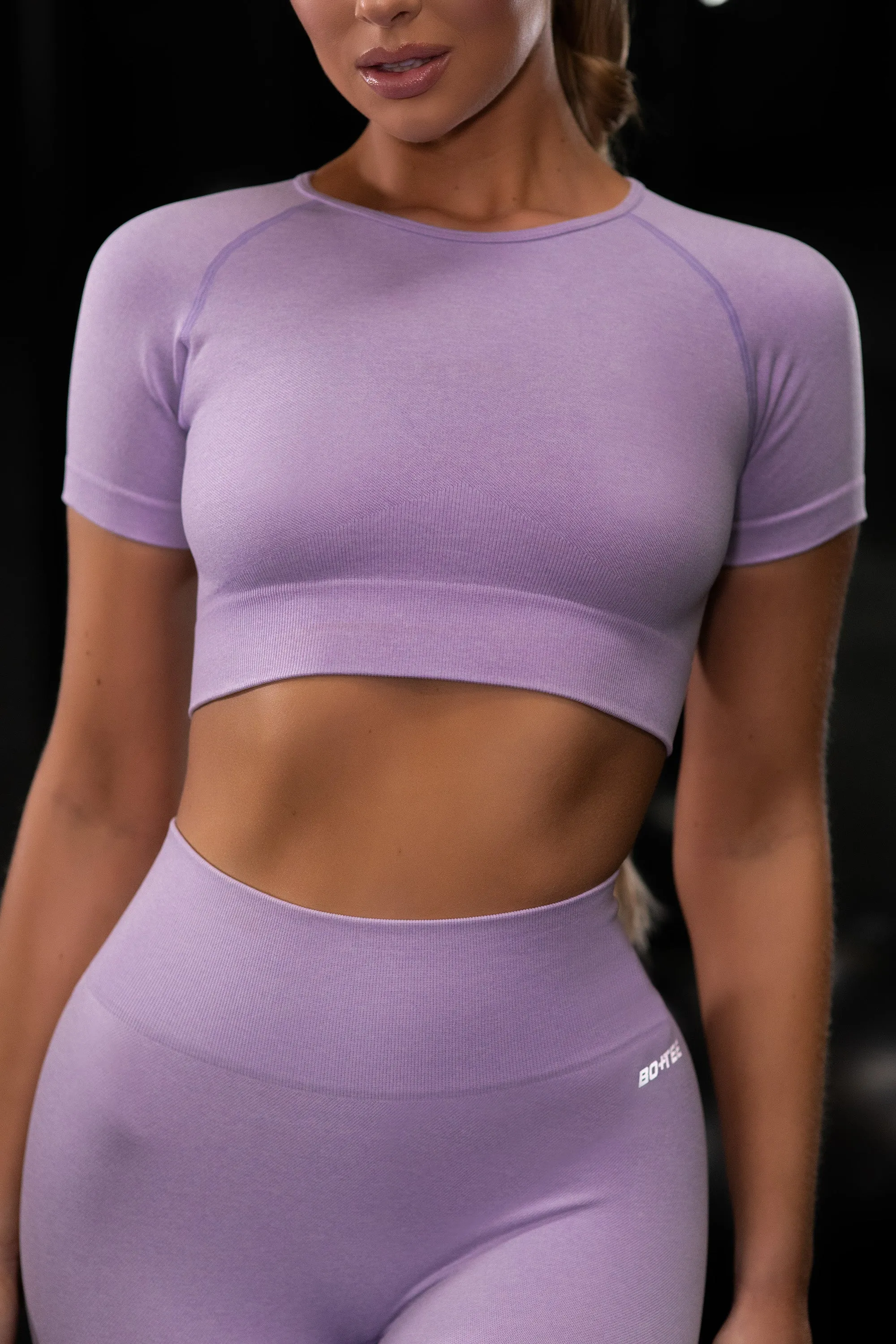 Determined Seamless Crop Top in Lilac sold by Oh Polly product image thumbnail 2