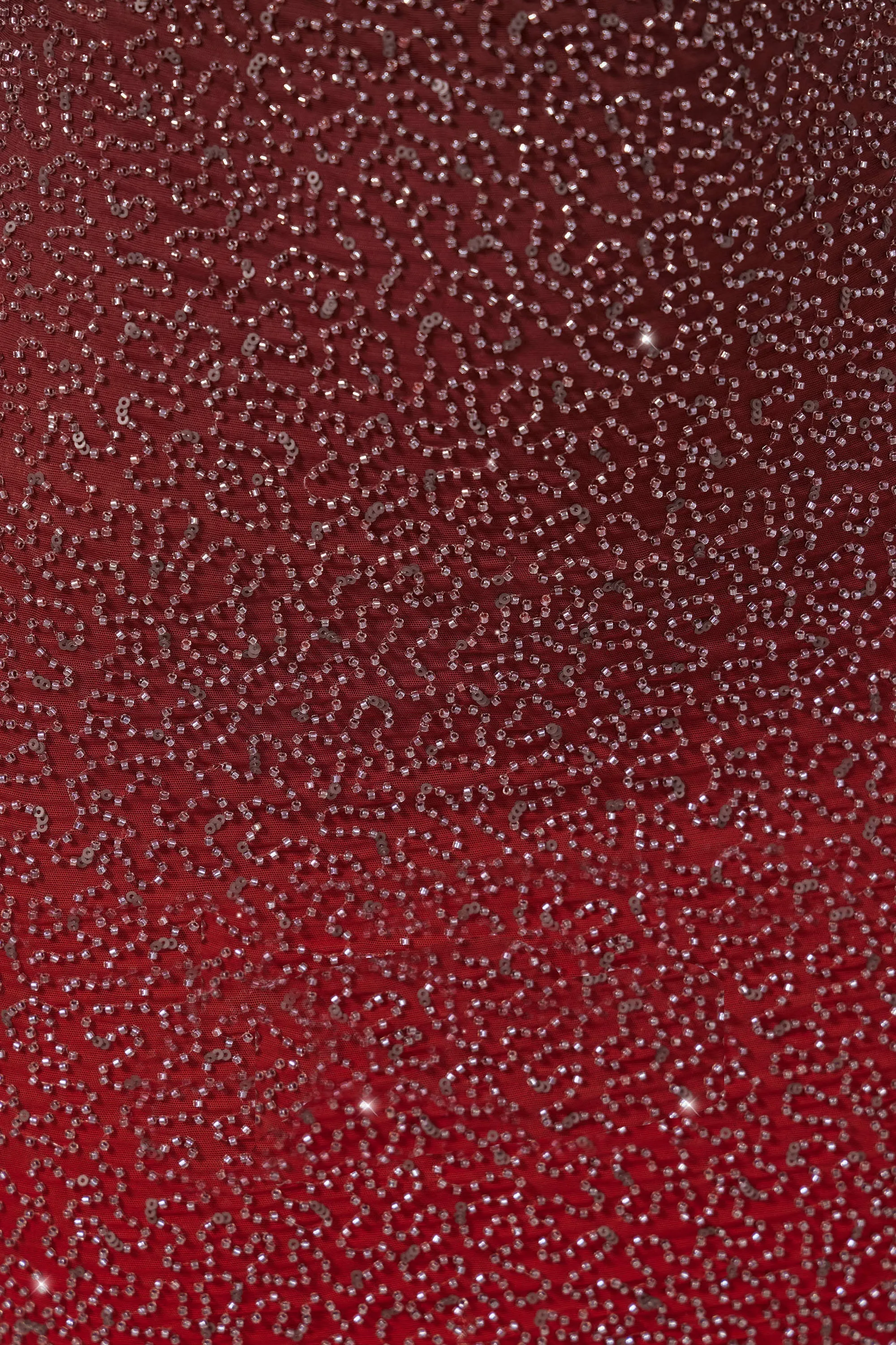 Embellished Halter Neck Mini Dress in Red/Brown Ombré sold by Oh Polly product image thumbnail 5