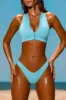 V Shape Cheeky Bikini Bottoms in Turquoise sold by Oh Polly