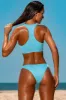 V Shape Cheeky Bikini Bottoms in Turquoise sold by Oh Polly