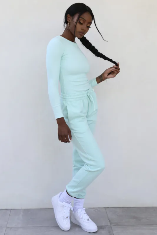 Petite Classic Joggers in Mint sold by Oh Polly