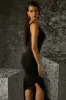 One Shoulder Midi Dress in Black sold by Oh Polly