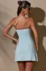 Bandeau Neckline Mini Dress in Mint sold by Oh Polly