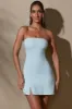 Bandeau Neckline Mini Dress in Mint sold by Oh Polly