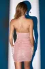 Halterneck Ruched Mini Dress in Blush sold by Oh Polly