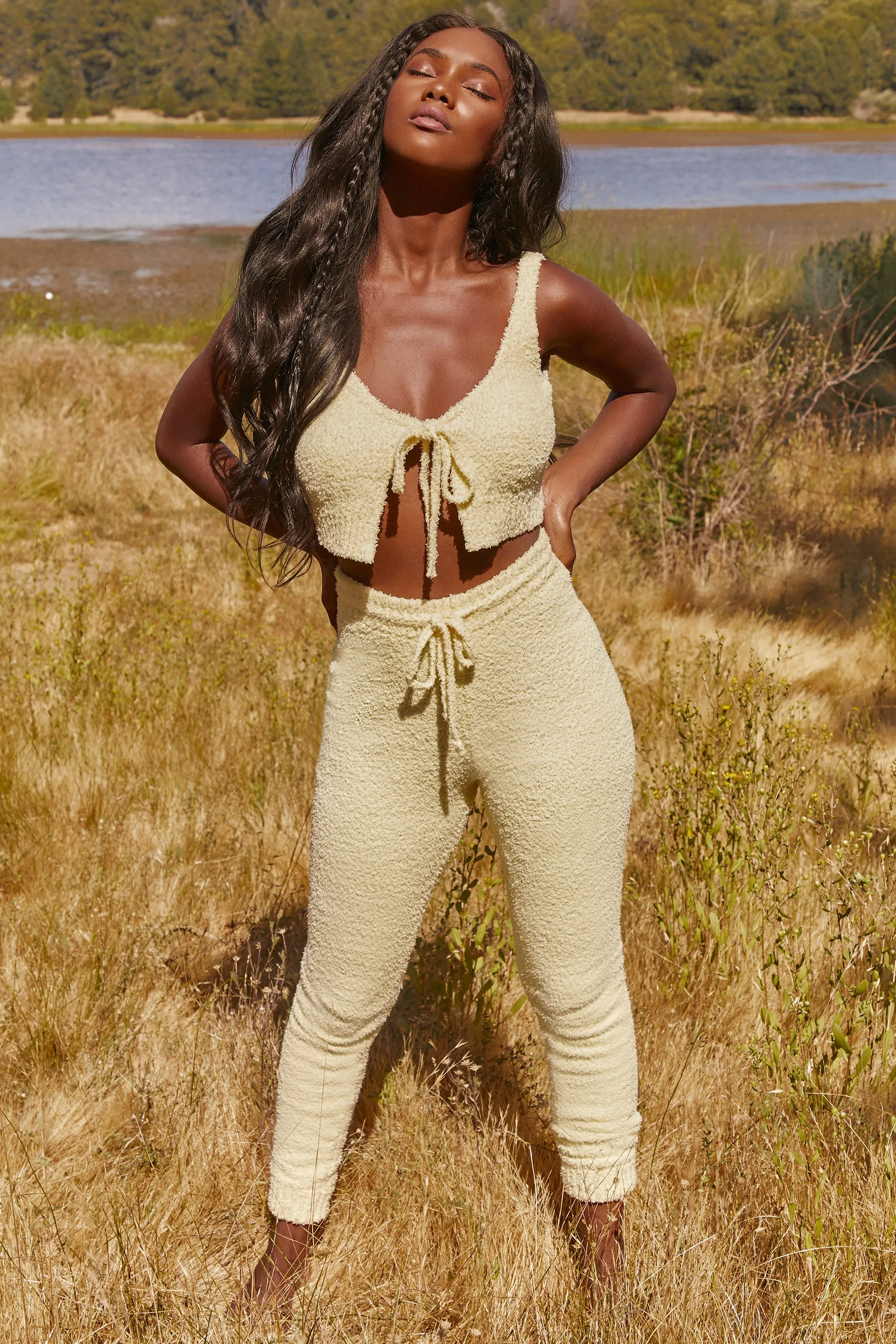 Petite Cosy Joggers in Yellow sold by Oh Polly