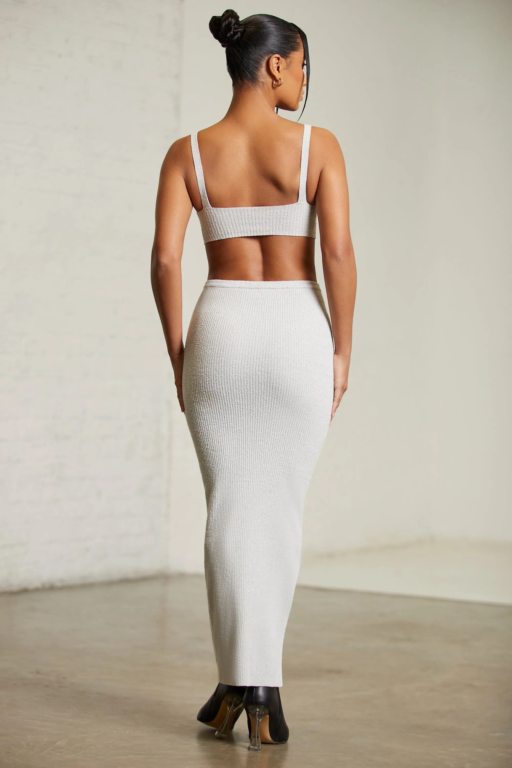 Low Rise Maxi Skirt in Grey sold by Oh Polly product image thumbnail 2