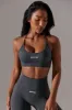 Scoop Neck Multi Strap Sports Bra in Grey sold by Oh Polly