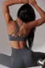 Scoop Neck Multi Strap Sports Bra in Grey sold by Oh Polly