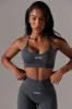 Scoop Neck Multi Strap Sports Bra in Grey sold by Oh Polly