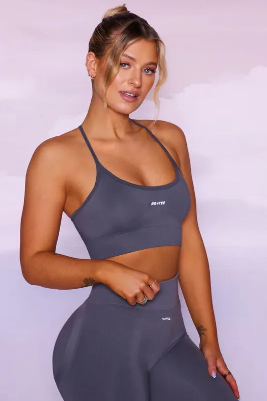 Sports Bra in Grey sold by Oh Polly