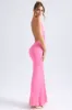 Halterneck Fishtail Gown in Hot Pink sold by Oh Polly