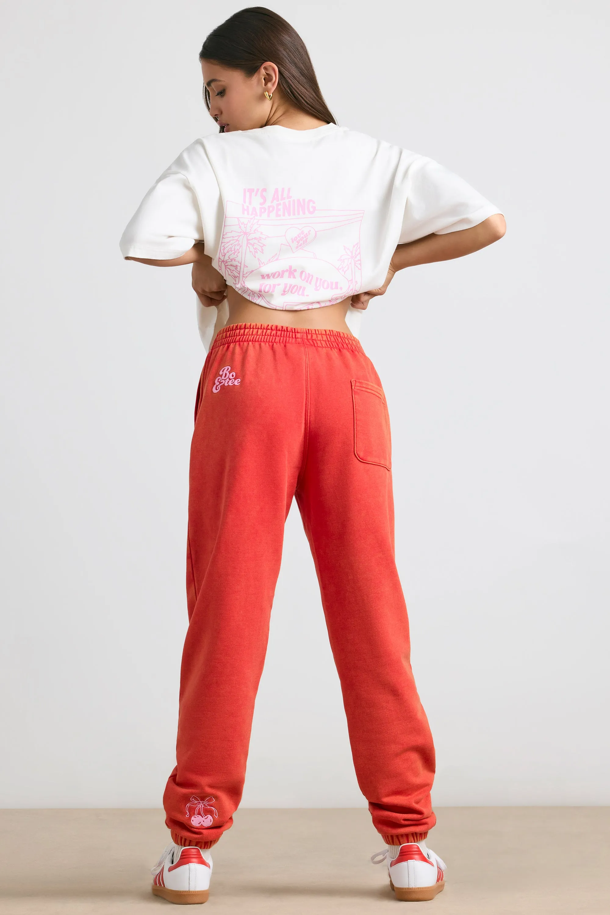 Brushed Jersey Oversized Joggers in Red sold by Oh Polly product image thumbnail 2