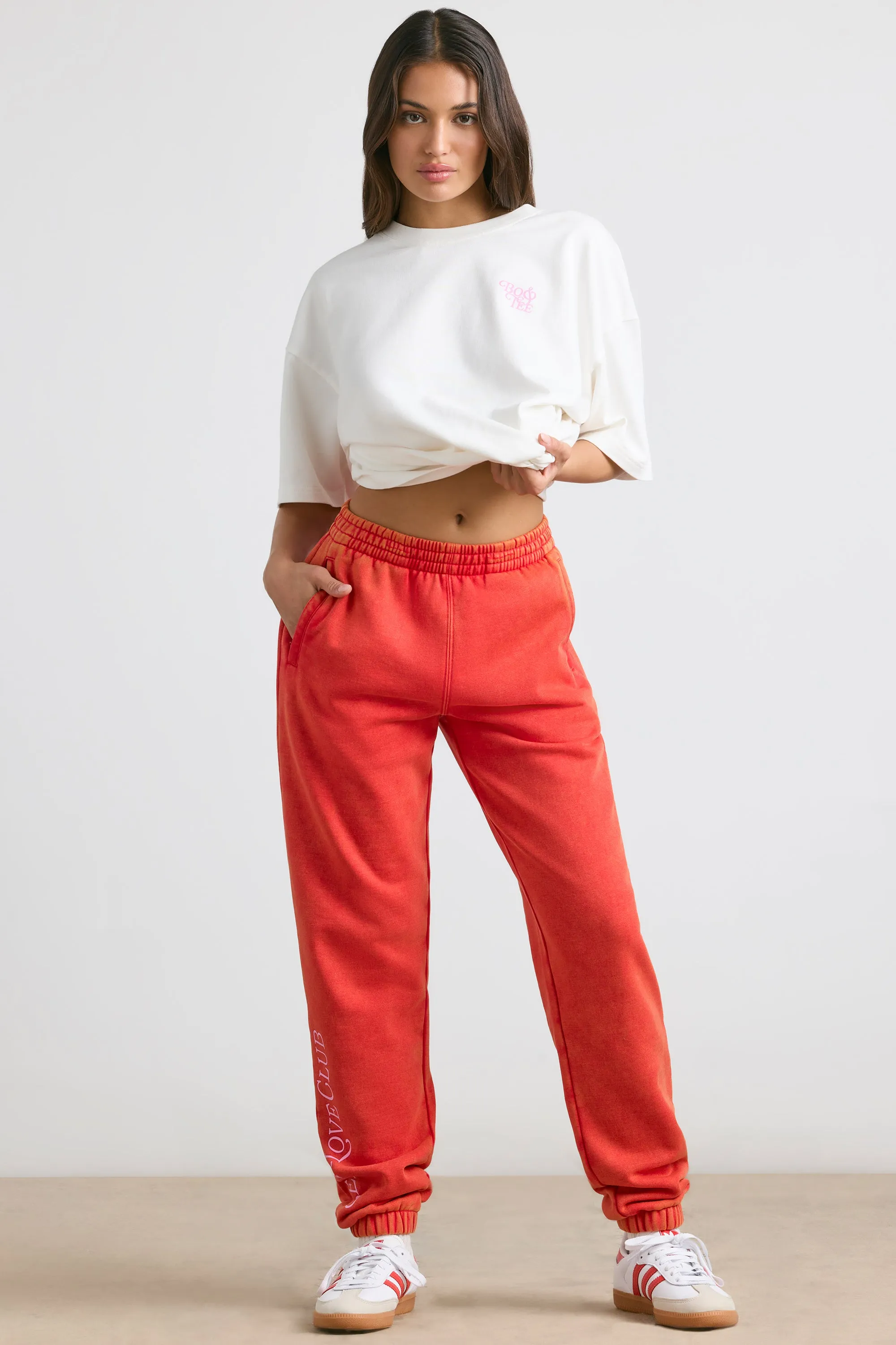 Brushed Jersey Oversized Joggers in Red sold by Oh Polly product image thumbnail 5