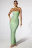 Embellished Strapless Evening Gown in Sage Green sold by Oh Polly