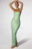 Embellished Strapless Evening Gown in Sage Green sold by Oh Polly
