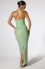 Embellished Strapless Evening Gown in Sage Green sold by Oh Polly