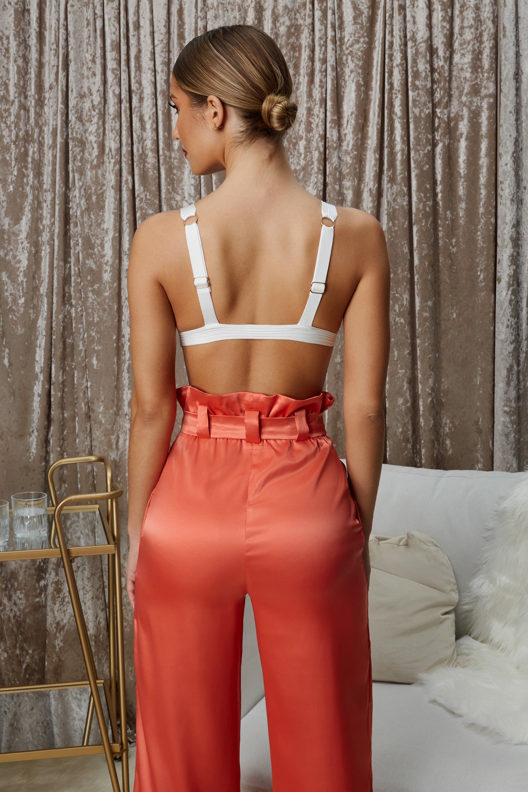 Top Notch Ribbed Bandage Bralette in White sold by Oh Polly product image thumbnail 2