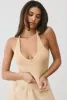 Modal Rib V Neck Tank Top in Cashmere sold by Oh Polly