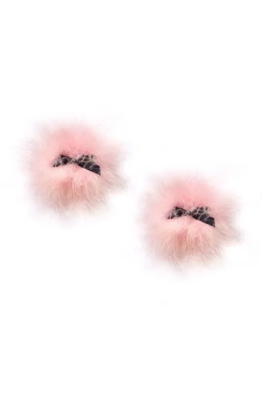 Nippies Gold Candy Reusable Feathered Nipple Covers in Pink sold by Oh Polly