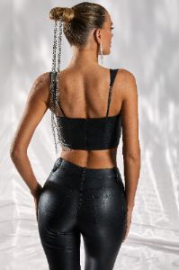 Corset Top in Black sold by Oh Polly