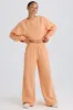 Straight-Leg Joggers in Peach sold by Oh Polly