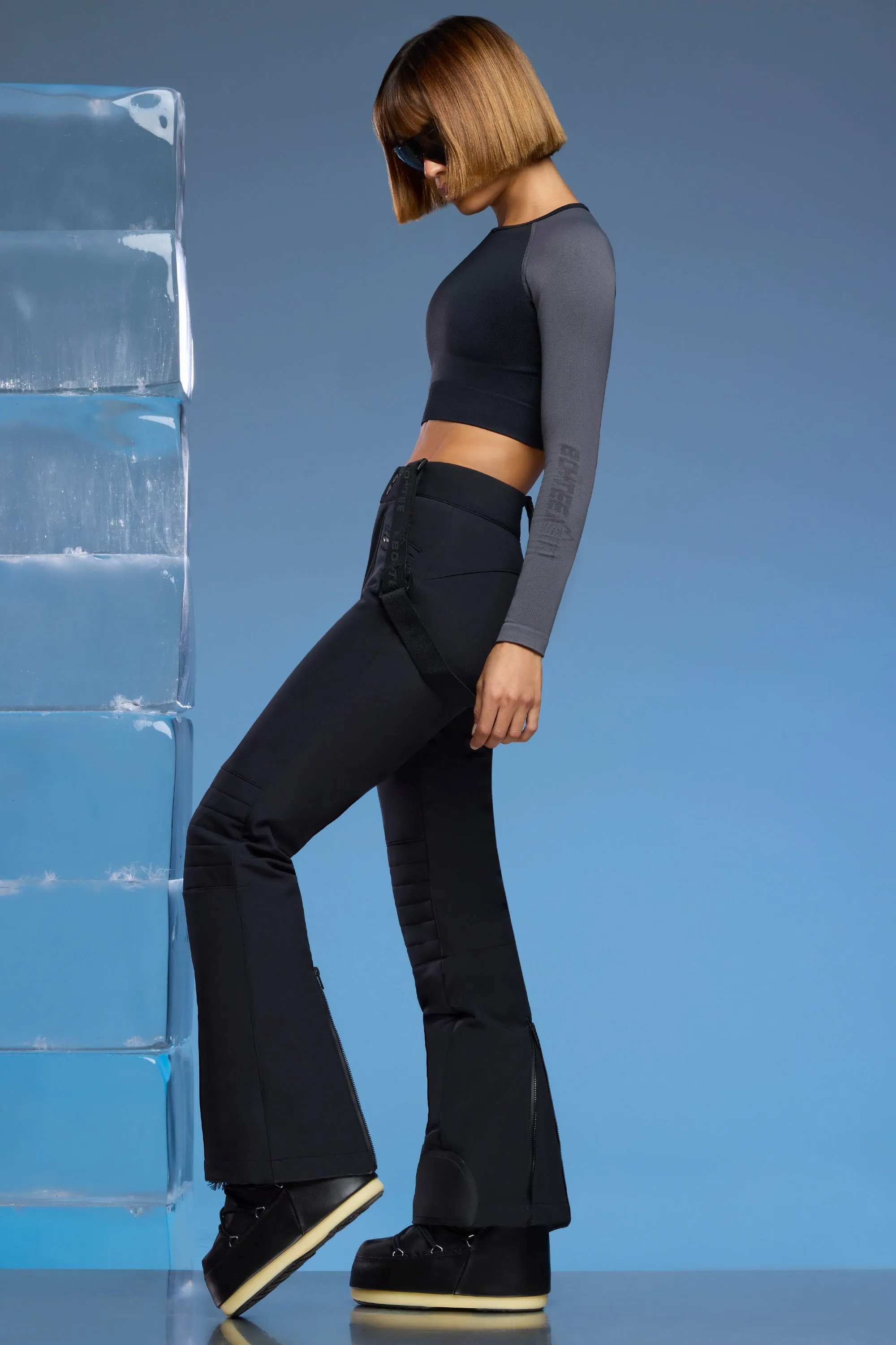 Fleece Lined Ski Pants in Black sold by Oh Polly product image thumbnail 3