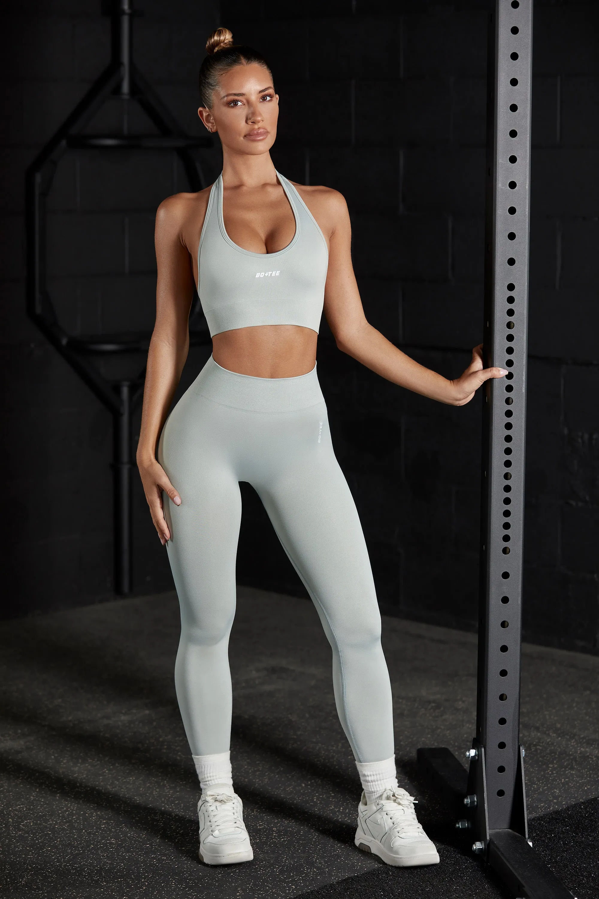 Petite High Waist Seamless Leggings in Grey sold by Oh Polly