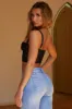 Mesh Underwired Corset Crop Top in Black sold by Oh Polly