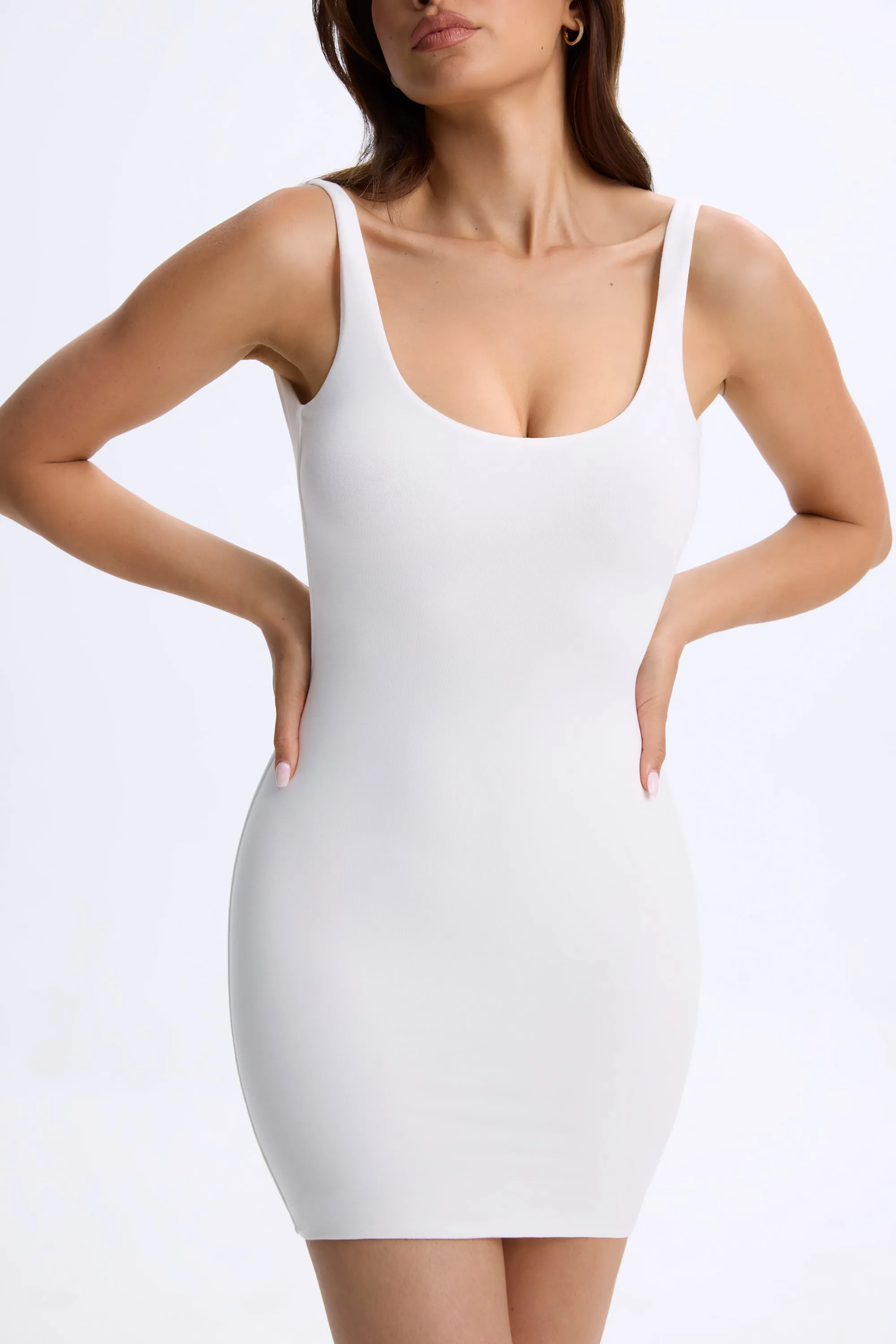 Low-Back Bodycon Mini Dress in White sold by Oh Polly product image thumbnail 5
