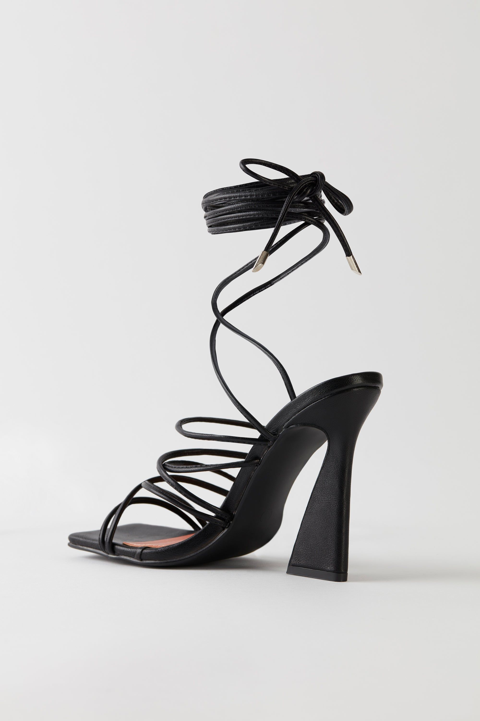 Leatherette Lace Up Heels in Black sold by Oh Polly product image thumbnail 5