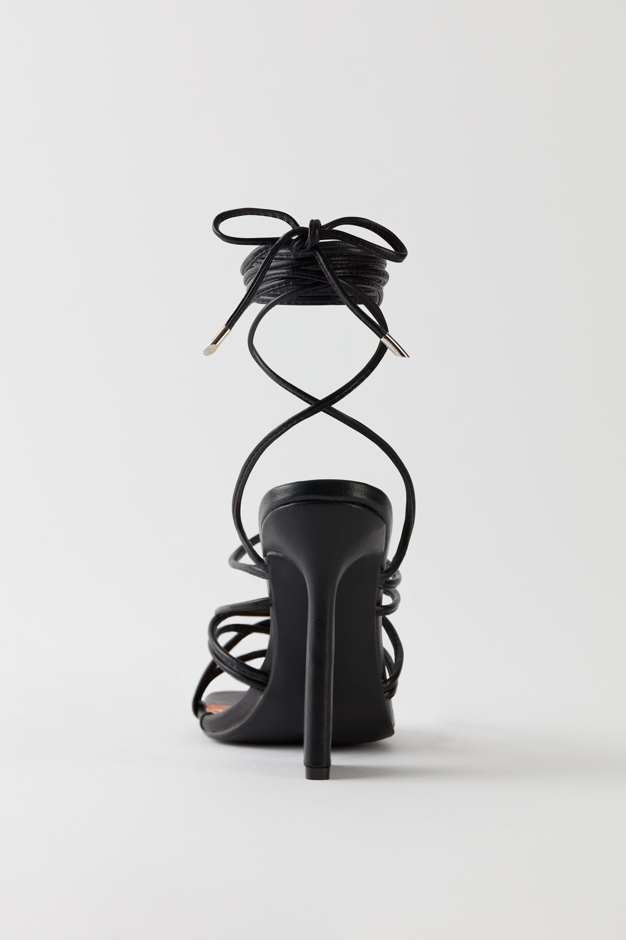 Leatherette Lace Up Heels in Black sold by Oh Polly product image thumbnail 3