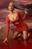 Long Sleeve Cut Out Mini Dress in Rust sold by Oh Polly