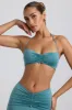 Slinky Jersey Hardware Detail Halterneck Bralette in Sea Green sold by Oh Polly