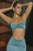 Slinky Jersey Hardware Detail Halterneck Bralette in Sea Green sold by Oh Polly
