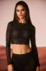 Embellished Long Sleeve Top in Black sold by Oh Polly