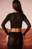 Embellished Long Sleeve Top in Black sold by Oh Polly