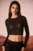 Embellished Long Sleeve Top in Black sold by Oh Polly