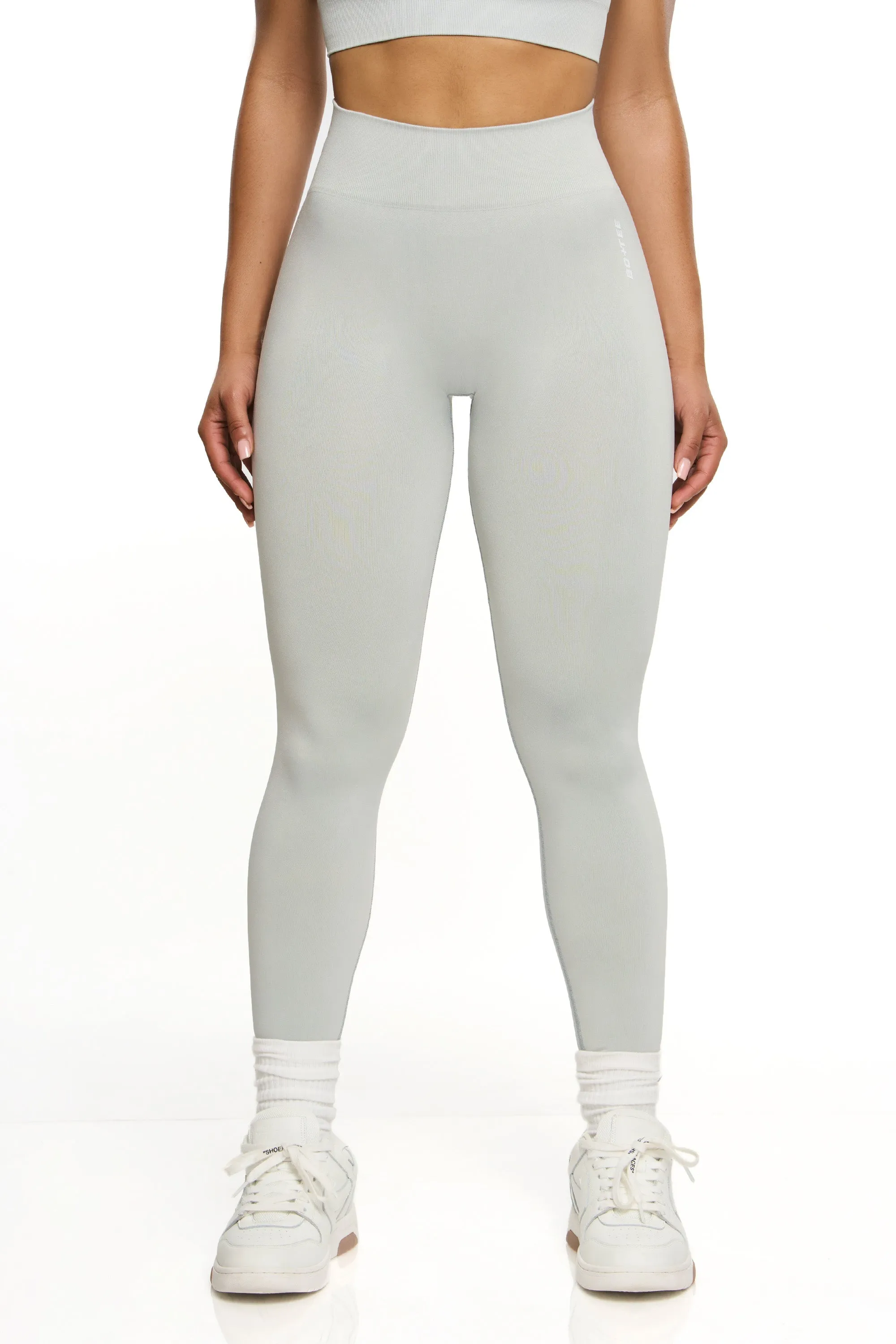 High Waist Seamless Leggings in Grey sold by Oh Polly product image thumbnail 2