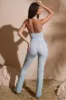Embellished Plunge Neck Jumpsuit in Aqua sold by Oh Polly